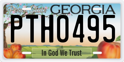 GA license plate PTH0495