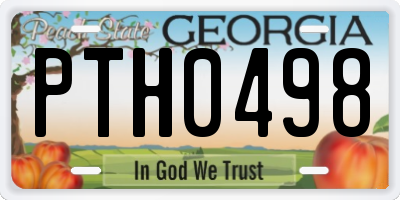 GA license plate PTH0498