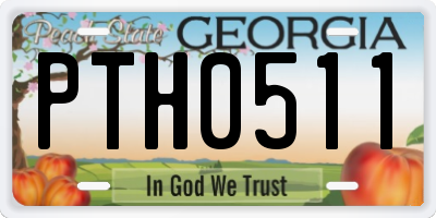 GA license plate PTH0511