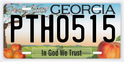 GA license plate PTH0515