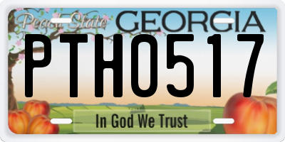 GA license plate PTH0517