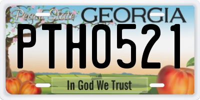 GA license plate PTH0521