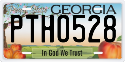 GA license plate PTH0528