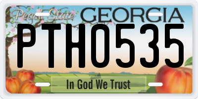 GA license plate PTH0535