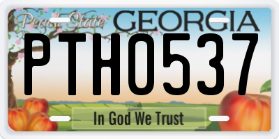 GA license plate PTH0537