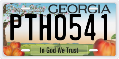 GA license plate PTH0541