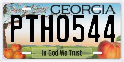 GA license plate PTH0544