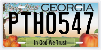 GA license plate PTH0547