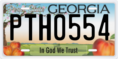 GA license plate PTH0554