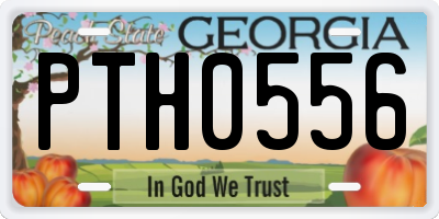 GA license plate PTH0556