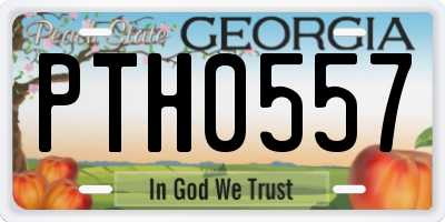 GA license plate PTH0557