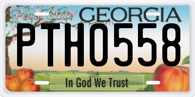 GA license plate PTH0558