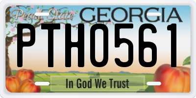 GA license plate PTH0561