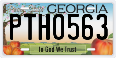 GA license plate PTH0563