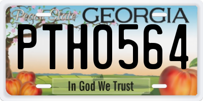 GA license plate PTH0564