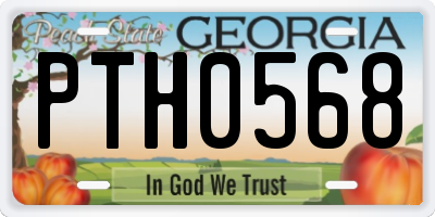 GA license plate PTH0568