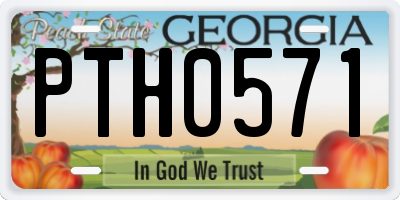 GA license plate PTH0571