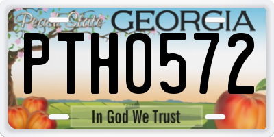 GA license plate PTH0572