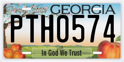 GA license plate PTH0574