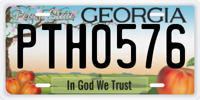 GA license plate PTH0576