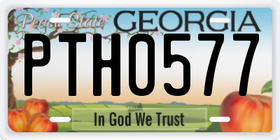 GA license plate PTH0577