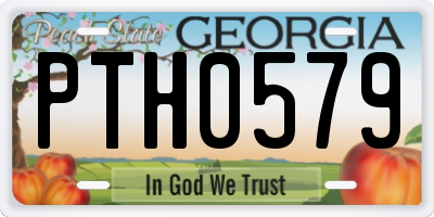 GA license plate PTH0579