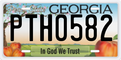 GA license plate PTH0582
