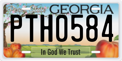 GA license plate PTH0584