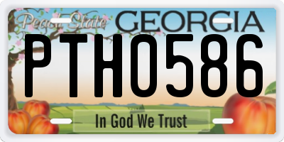 GA license plate PTH0586