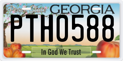 GA license plate PTH0588