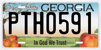 GA license plate PTH0591
