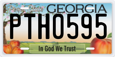 GA license plate PTH0595
