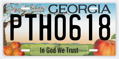 GA license plate PTH0618