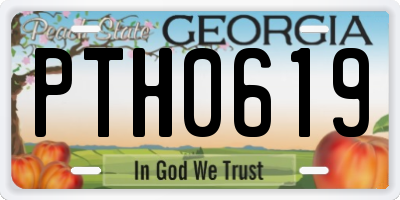 GA license plate PTH0619