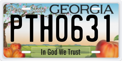 GA license plate PTH0631