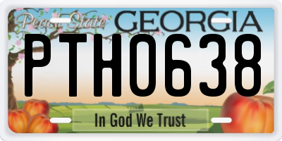 GA license plate PTH0638