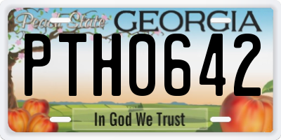 GA license plate PTH0642