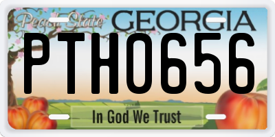 GA license plate PTH0656