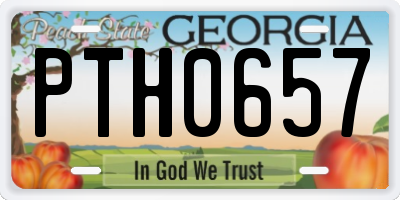 GA license plate PTH0657