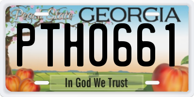 GA license plate PTH0661