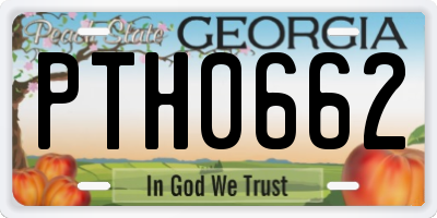 GA license plate PTH0662