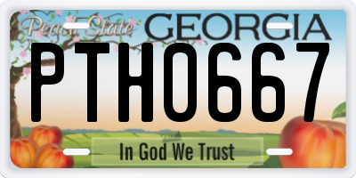 GA license plate PTH0667