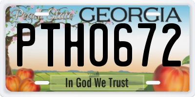 GA license plate PTH0672