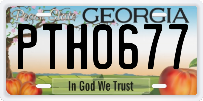 GA license plate PTH0677