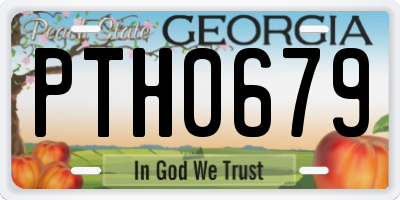 GA license plate PTH0679