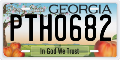 GA license plate PTH0682