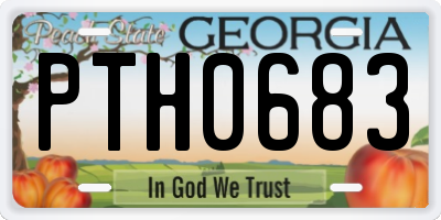 GA license plate PTH0683
