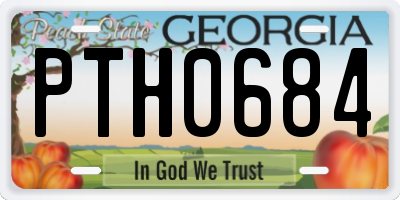 GA license plate PTH0684