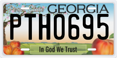 GA license plate PTH0695