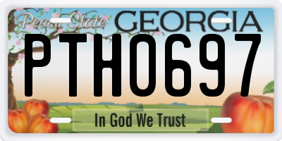 GA license plate PTH0697